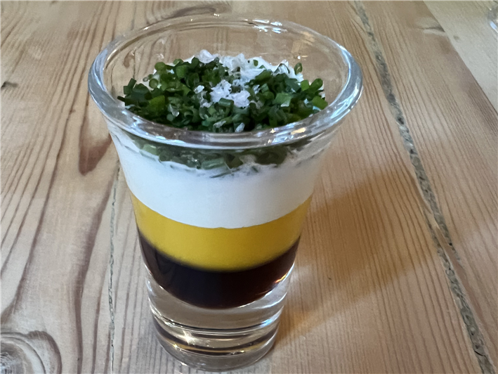 hot and cold egg dish